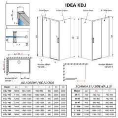 Дверь для душевого уголка Radaway Idea KDJ 100 387040-01-01L