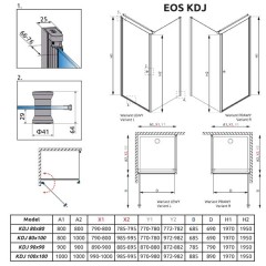 Душевой угол Radaway Eos KDJ 90x90 37503-01-01NL