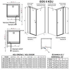 Дверь для душевого уголка Radaway Eos II KDJ 90 3799421-01R