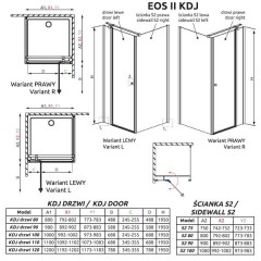 Боковая стенка Radaway Eos II S2 90 3799431-01L