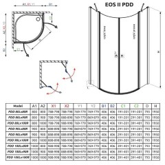 Дверь для душевого уголка Radaway Eos II PDD 90 3799471-01R