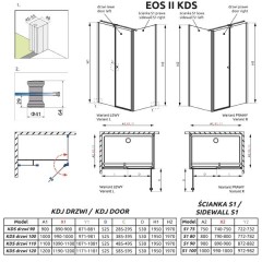 Боковая стенка Radaway Eos II S1 90 3799411-01R