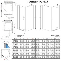Душевой угол Radaway Torrenta KDJ 100x100 32444-01-01NL