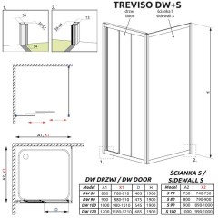 Душевая дверь Radaway Treviso DW 80 32313-01-08N