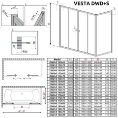 Боковая стенка Radaway Vesta S 75 204075-01