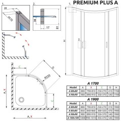 Душевой угол Radaway Premium Plus A 80x80x190 30413-01-01N