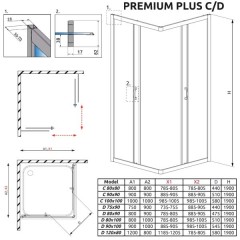 Душевой угол Radaway Premium Plus C 100x100x190 30443-01-01N