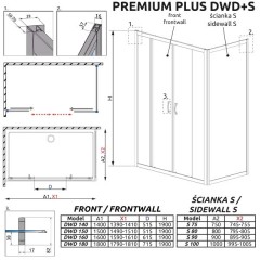 Душевая дверь Radaway Premium Plus DWD 140 33353-01-01N