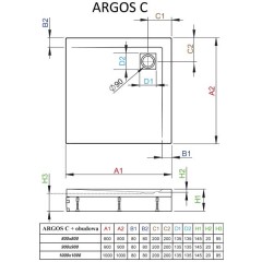 Поддон акриловый Radaway Argos C 100 с ножками 4ACN1010-02