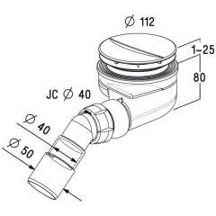 Сифон Radaway TB90 хром