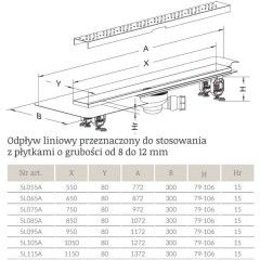 Линейный трап Radaway 5L065A/5R065R