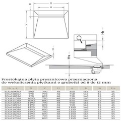 Душевая плита Radaway RadaDrain 5DLA1209A/5R095B