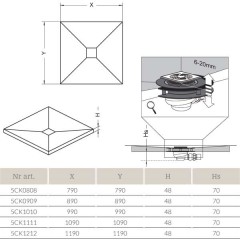 Душевая плита Radaway RadaDrain 5CK1111/5K01