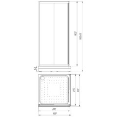 Душевой угол Radomir 90x90 квадратный