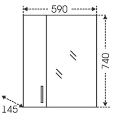 Зеркало-шкаф СаНта Сиэтл 60 L 122001