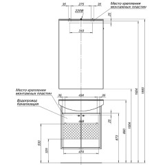 Тумба под раковину Aquanet Грейс 60 дуб кантенбери (2 дверцы) 00198372