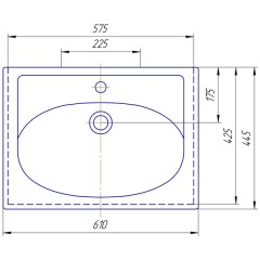 Тумба с раковиной ASB-Mebel Мессина 60 квадро