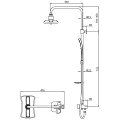 Душевой гарнитур Lemark LM8806C