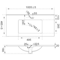 Раковина мебельная Triton 8025E 1000