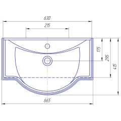 Тумба с раковиной ASB-Woodline Салерно 65 массив ясеня