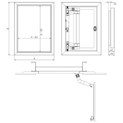 Люк под плитку Практика Евроформат АТР 400x1000