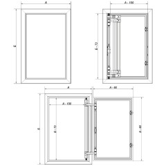 Люк под плитку Практика Евроформат ЕТР 500x900