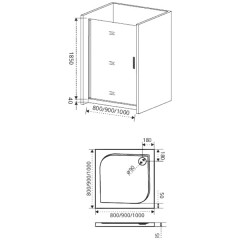 Душевая дверь GooDDooR Fantasy DR-80-F-CH