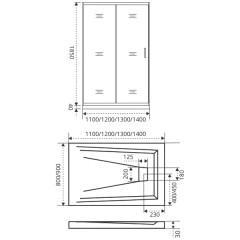 Душевая дверь GooDDooR Infinity WTW-110-G-CH