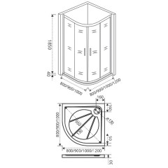 Душевое ограждение GooDDooR Jazze R-90-C-BR