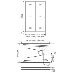 Душевая дверь GooDDooR Jazze WTW-130-C-BR