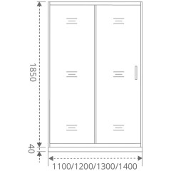 Душевая дверь GooDDooR Latte WTW-130-G-WE