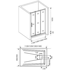 Душевая дверь GooDDooR Orion WTW-100-C-CH