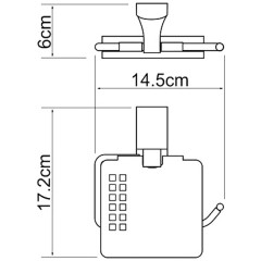 Держатель туалетной бумаги с крышкой WasserKRAFT Leine White K-5025WHITE