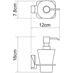 Дозатор жидкого мыла WasserKRAFT Leine White K-5099WHITE