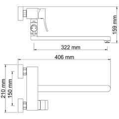 Смеситель универсальный WasserKRAFT Aller 1062L