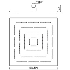 Верхний душ Jaquar Maze OHS-CHR-1639