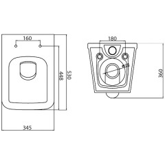 Унитаз подвесной BelBagno Dory BB522ACHR+BB2138SC безободковый