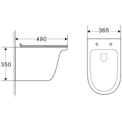 Унитаз подвесной BelBagno Orlando BB051CHR+BB2111SC безободковый