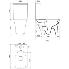 Унитаз BelBagno Regina BB104CP+BB104T+BB104SC безободковый