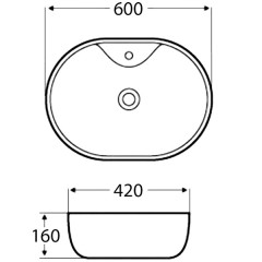 Раковина накладная BelBagno BB2193