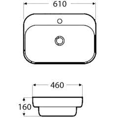 Раковина накладная BelBagno BB6052