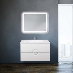 Тумба под раковину BelBagno Onda 100 bianco/nero lucido ONDA-1000-2C-SO-BNL