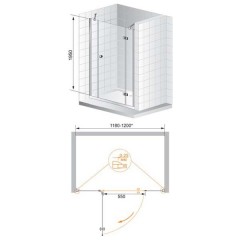 Душевая дверь Cezares Verona B13 60+60+40 C Cr R