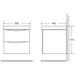 Тумба под раковину BelBagno Fly 50 bianco opaco FLY-500-2C-SO-BO-P