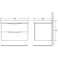 Тумба под раковину BelBagno Fly 70 bianco lucido FLY-700-2C-SO-BL-P