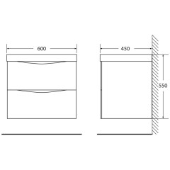 Тумба под раковину BelBagno Marino 60 bianco opaco MARINO-600-2C-SO-BO-P