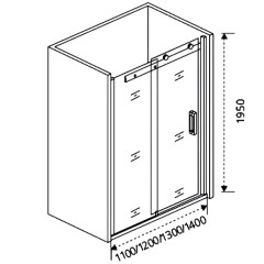 Душевая дверь GooDDooR Altair WTW-140-C-CH