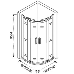 Душевое ограждение GooDDooR Altair R-TD-90-C-CH