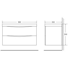 Тумба с раковиной BelBagno Marino 90 cappuccino lucido