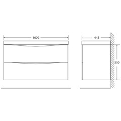 Тумба с раковиной BelBagno Marino 100 nero lucido